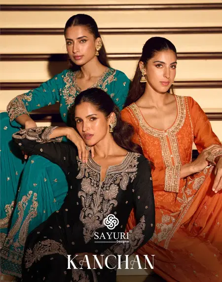Kanchan By Sayuri Chinon Silk Embroidery Readymade Suits Wholesale Online
